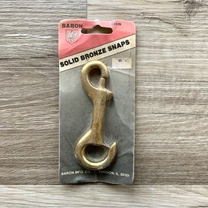 VTG Baron 4" x 1"  Solid Bronze Round Hook Open Eye Snap